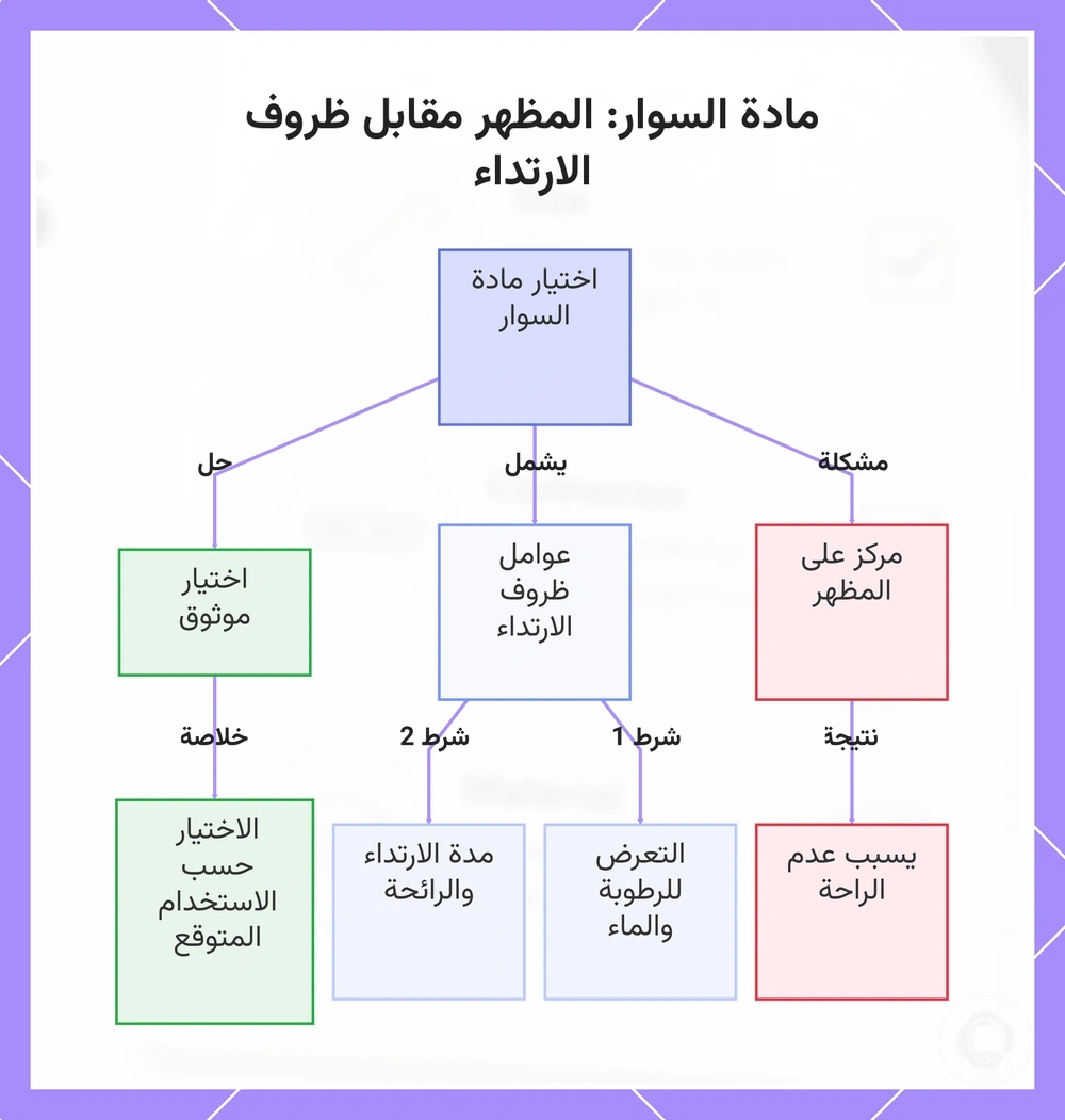 مادة السوار: المظهر مقابل ظروف الارتداء