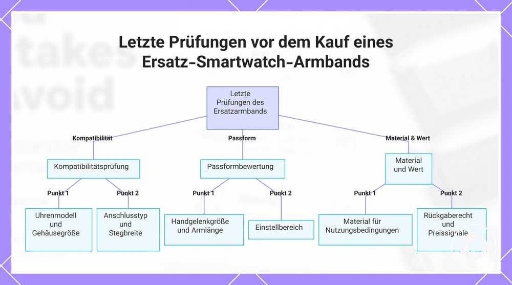 Letzte Prüfungen vor dem Kauf eines Ersatz-Smartwatch-Armbands