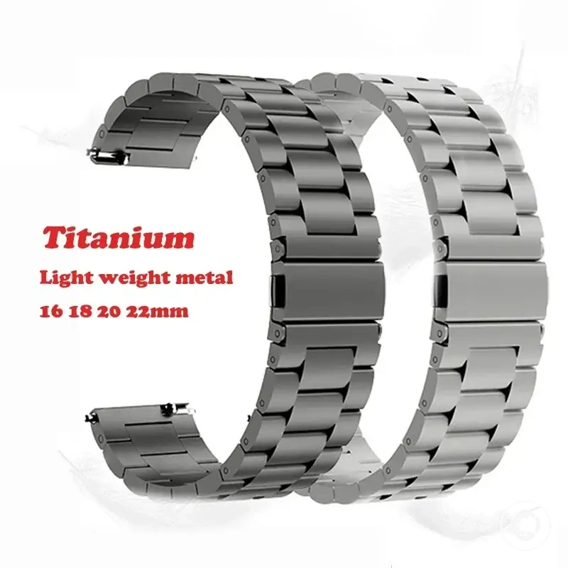 Titanium quick release watch band in multiple strap widths