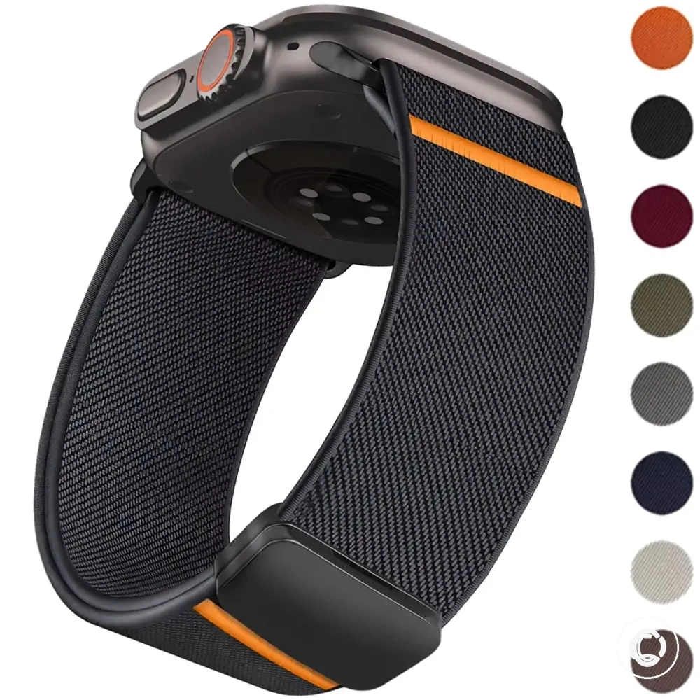 Correa magnética de nylon para modelos Apple Watch y tamaños de caja