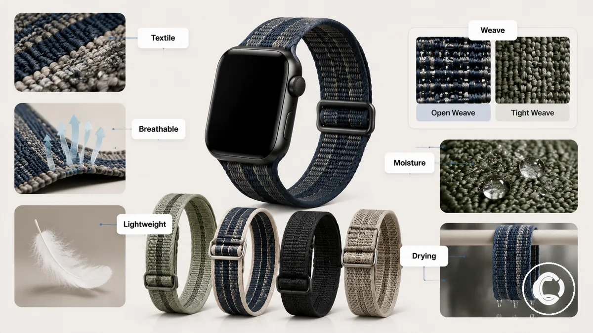 Correas de nailon, tela y tejidas para smartwatch