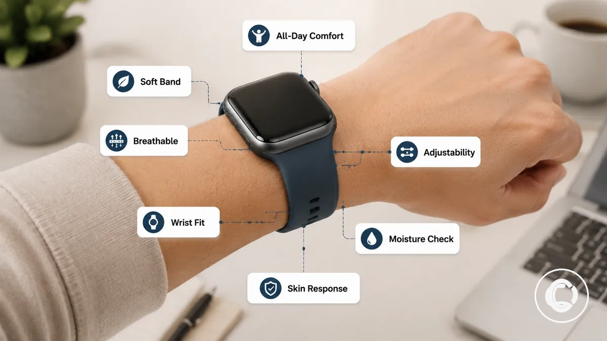 Factores de las correas para smartwatch de uso diario para comodidad y uso prolongado