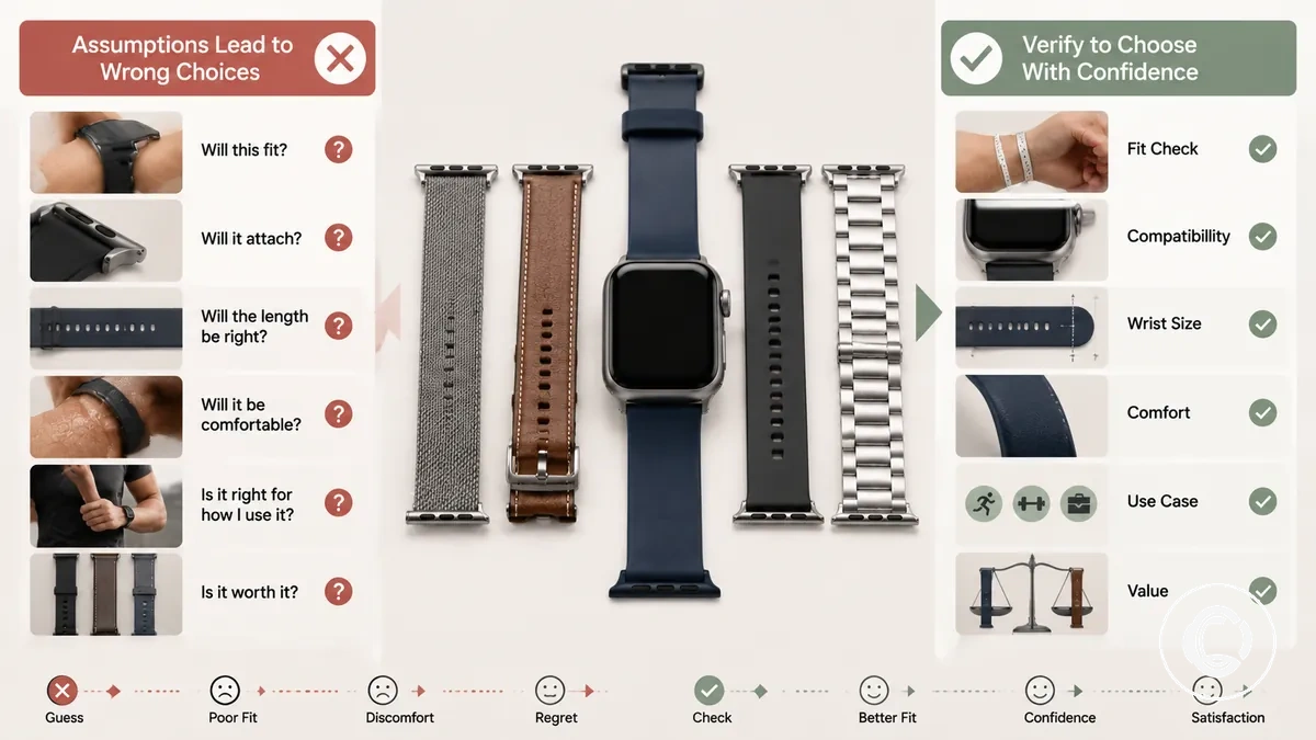 Suposiciones comunes que pueden llevar a elegir la correa de smartwatch incorrecta