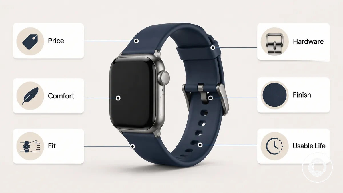 Factores de valor de una correa para smartwatch más allá del precio: comodidad, acabado, hardware y vida útil