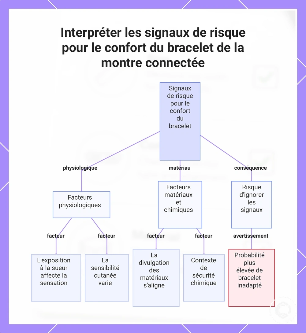 Interpréter les signaux de risque pour le confort du bracelet de la montre connectée