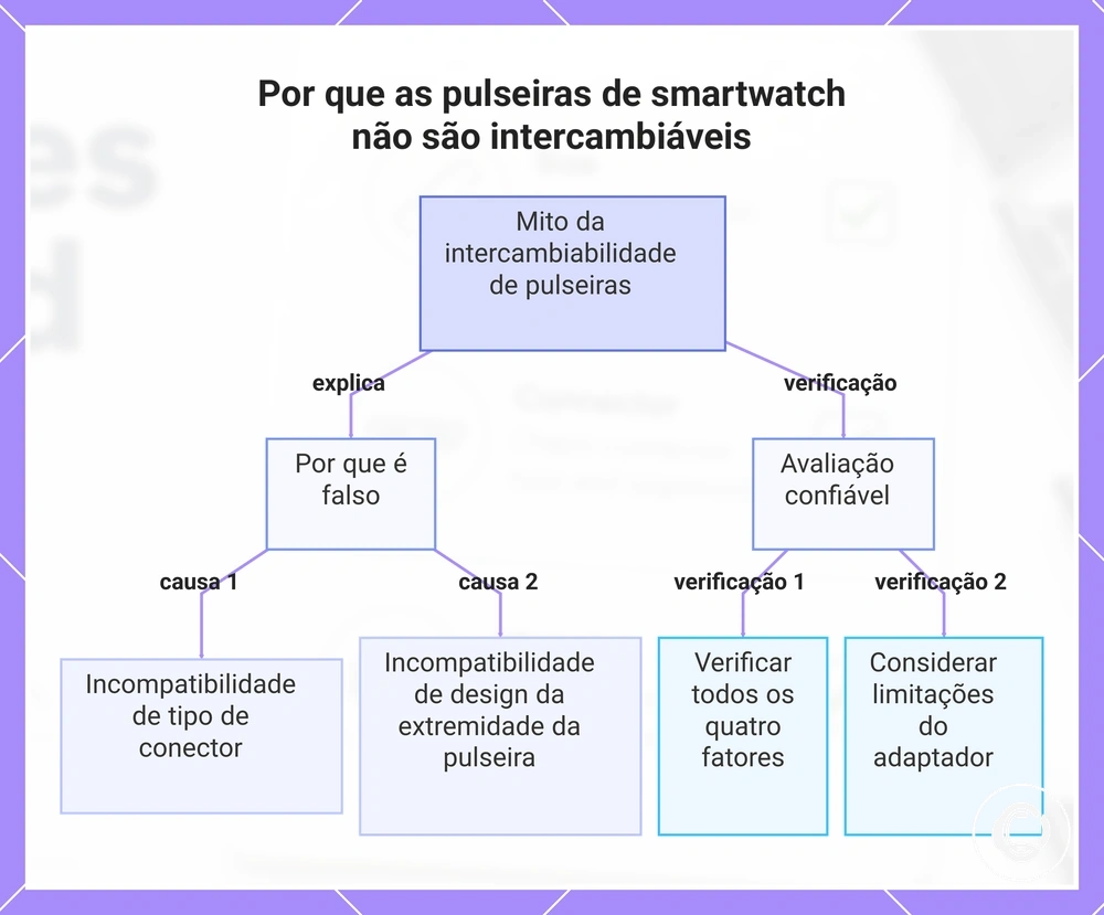 Por que as pulseiras de smartwatch não são intercambiáveis