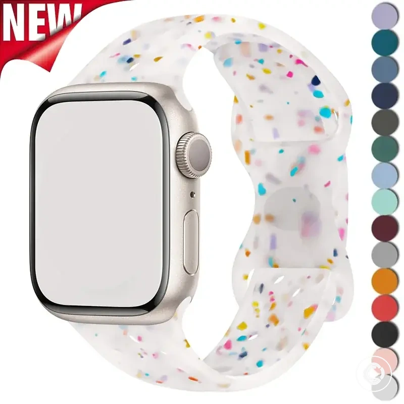 Apple Watch serileri ve Ultra boyutları için silikon spor kayışı