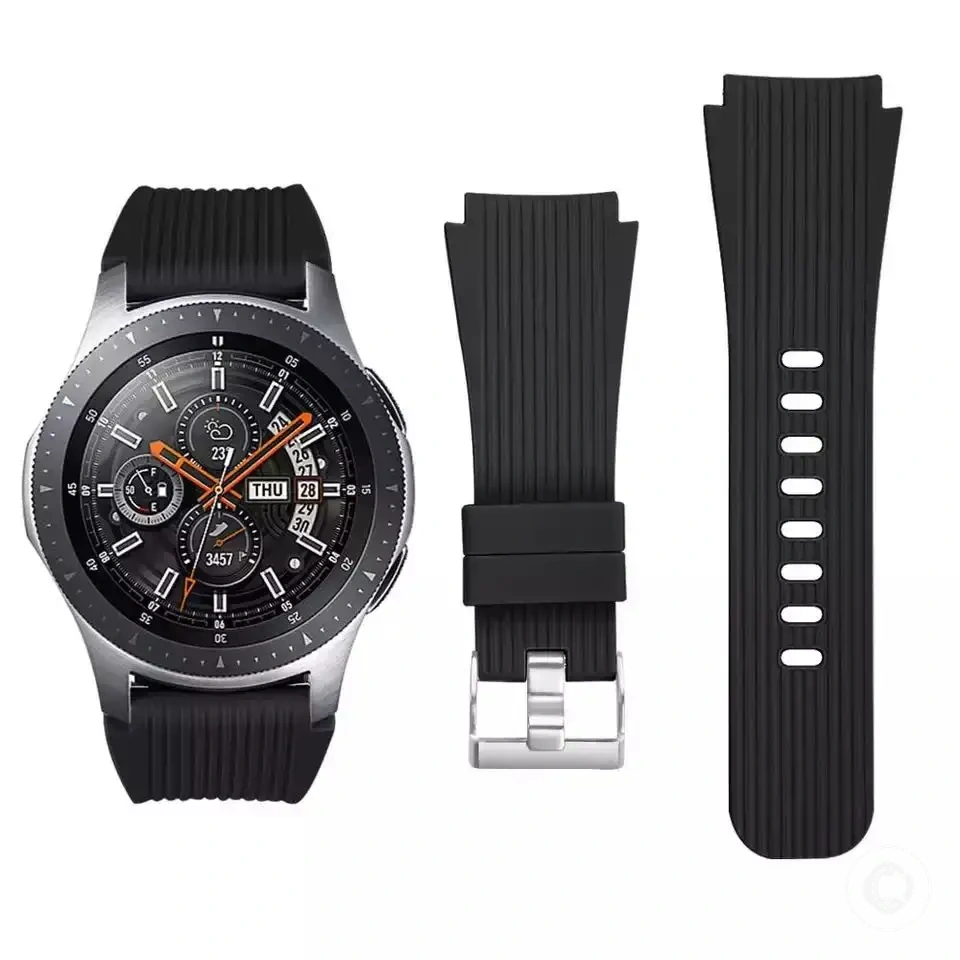 Galaxy, Gear, Huawei ve Amazfit saatler için yumuşak silikon 22 mm kayış