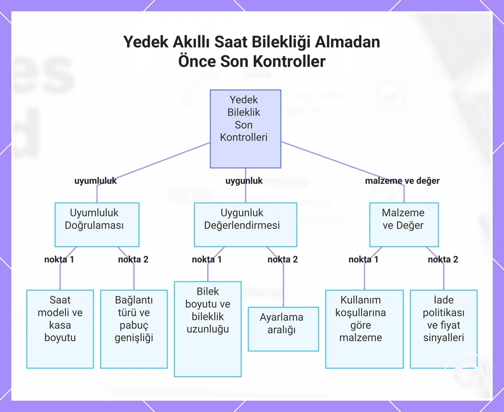 Yedek Akıllı Saat Bilekliği Almadan Önce Son Kontroller